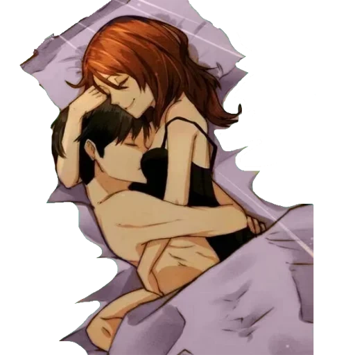 аниме пары манга, милые аниме пары, аниме рисунки пары, аниме парочки кровати, аниме парень девушкой постели