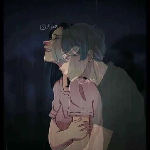 animación, figura, pareja de animación, hermosa pareja de animación, pareja de animación triste