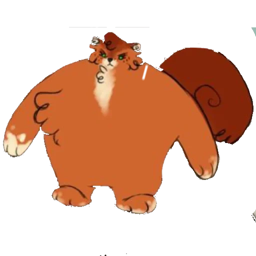 аниме, медведь, fat beast, медведь персонаж, иллюстрация медведь