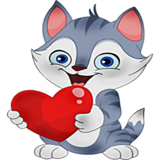 кот сердце, кот сердечками, кошка сердечком, котенок сердечком, котики сердечками