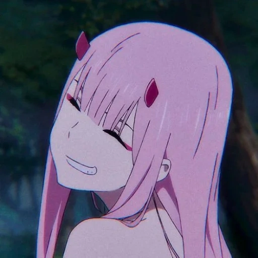 darling, zero two, acerca de los tontos, papel de animación, lindo con franks 002